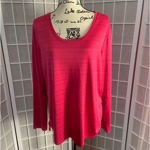 Danskin Pink Long Sleeve Athletic Long Sleeve Top Size 2X
